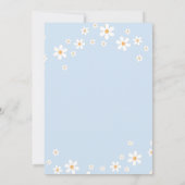 Oh Baby! Daisy bord blauw Baby shower Kaart (Achterkant)