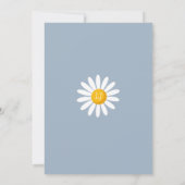Oh Baby Daisy Dusty Blue Baby shower Kaart (Achterkant)