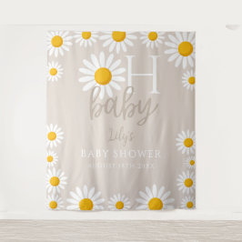 Oh Baby Daisy Neutral Baby shower Foto Achtergrond Wandkleed