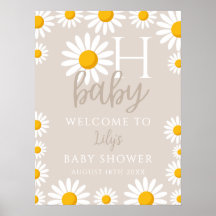 Oh Baby Daisy Neutral Baby shower Welkomstbord
