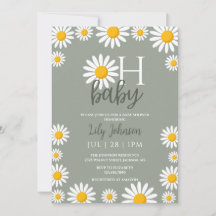 Oh Baby Daisy Neutrale Baby Shower Foto QR Code
