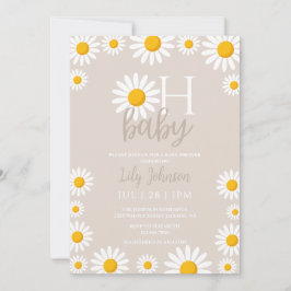 Oh Baby Daisy Neutrale Baby Shower Foto QR Code Kaart
