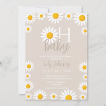 Oh Baby Daisy Neutrale Baby Shower Uitnodiging All