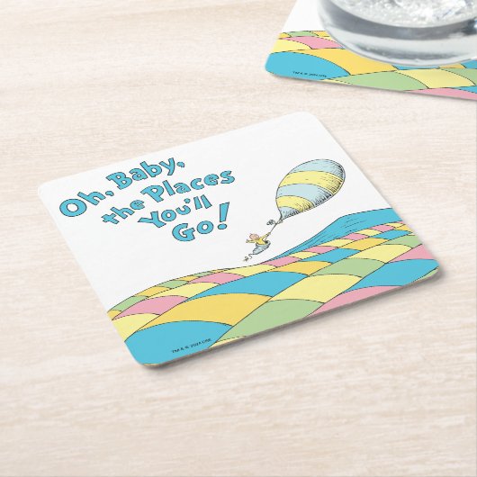 Oh, Baby, de plaatsen waar je Baby shower gaat hal Kartonnen Onderzetters (Schuin)