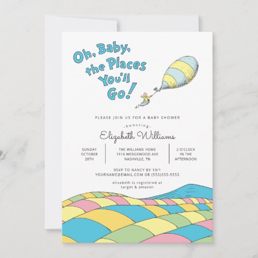 Oh, Baby, de plaatsen waar je Baby shower krijgt Kaart (Voorkant)