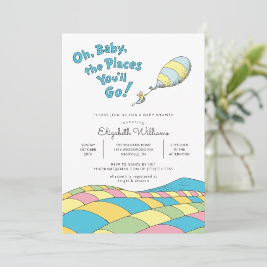 Oh, Baby, de plaatsen waar je Baby shower krijgt Kaart (Staand voorkant)