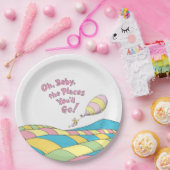 Oh, Baby, de plaatsen waar je Baby shower papier g Papieren Bordje (Feest)