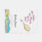 Oh, Baby, de plaatsen waar je gaat! Birth Stats Fl Fleece Deken (Voorkant (Horizontaal))