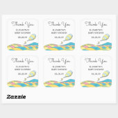 Oh, Baby, de plaatsen waar je gaat! Shower Bedankt Vierkante Sticker (Vel)