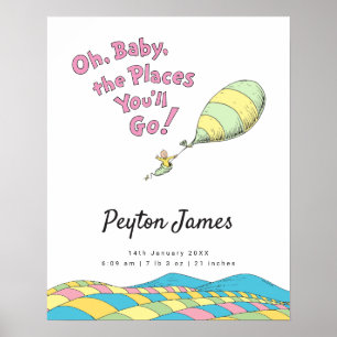 Oh, Baby, de Plaatsen Waar Je Heen Gaat! Geboorte Poster