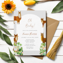 Oh Baby  Desert Lama Coyoute Baby shower