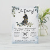Oh Baby! Dog Baby shower German Shepherd Kaart (Staand voorkant)