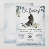 Oh Baby! Dog Baby shower German Shepherd Kaart (Voorkant / Achterkant)