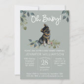 Oh Baby! Dog Baby shower German Shepherd Sage Kaart (Voorkant)