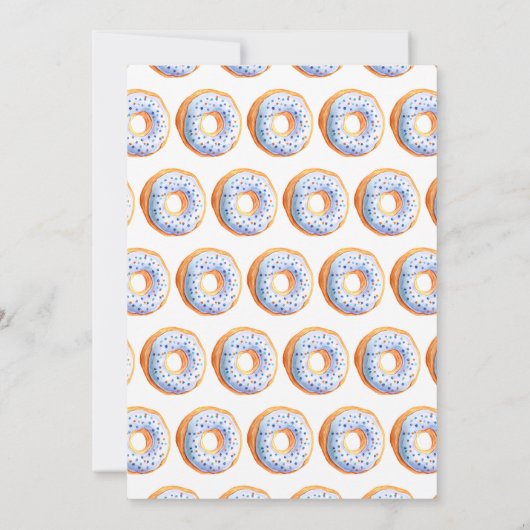 Oh baby donut baby shower aankondiging (Achterkant)