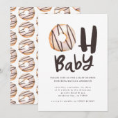 Oh baby donut baby shower aankondiging (Voorkant / Achterkant)