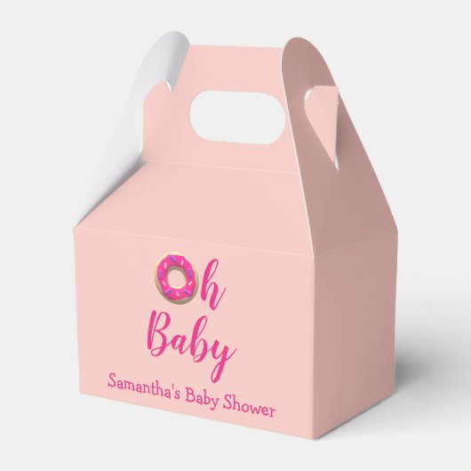 Oh Baby Donut Baby shower Bedankdoosjes (Voorkant Zijde)