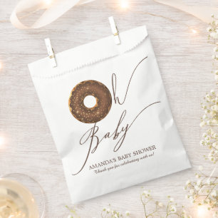 Oh Baby Donut Baby shower Favor Bags Bedankzakje