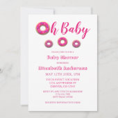 Oh Baby Donut Baby shower Kaart (Voorkant)