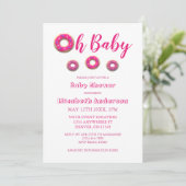 Oh Baby Donut Baby shower Kaart (Staand voorkant)
