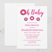Oh Baby Donut Baby shower Kaart (Voorkant / Achterkant)