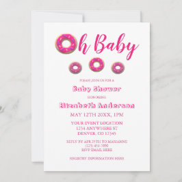 Oh Baby Donut Baby shower Kaart