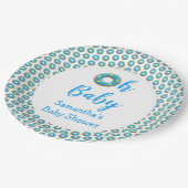Oh Baby Donut Baby shower Papieren Bordje (Gekanteld)