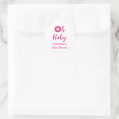 Oh Baby Donut Baby shower Ronde Sticker (Tas)