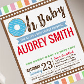 Oh Baby Donut Boy Blue Baby shower Kaart
