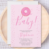 Oh Baby Donut Pink Girl's Baby shower Uitnodiging
