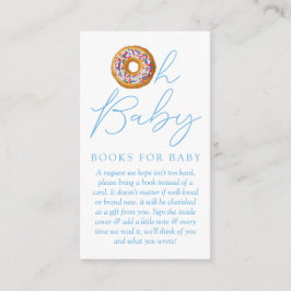 Oh Baby Donut Sprinkle Baby shower Book Request En Informatiekaartje