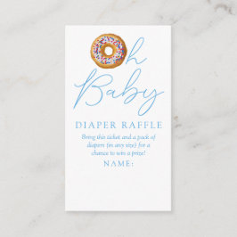 Oh Baby Donut Sprinkle Baby shower Diaper Raffle E Informatiekaartje