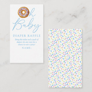 Oh Baby Donut Sprinkle Baby shower Diaper Raffle E Informatiekaartje