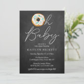 Oh Baby Donut Sprinkle Baby shower Kaart (Staand voorkant)