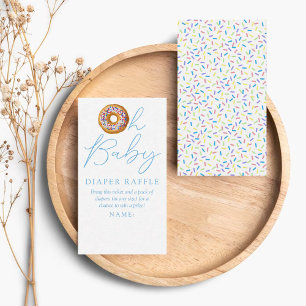 Oh Baby Donut Sprinkle Baby Shower Luier Raffel E Informatiekaartje