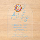 Oh Baby Donut Sprinkle Boys Baby shower Acryl Uitnodigingen (Voorkant)