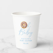 Oh Baby Donut Sprinkle Boys Baby shower Papieren Bekers (Voorkant)