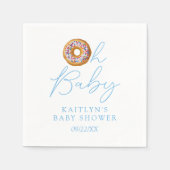 Oh Baby Donut Sprinkle Boys Baby shower Servet (Voorkant)