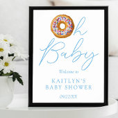 Oh Baby Donut Sprinkle Boys Baby shower Welkom Poster