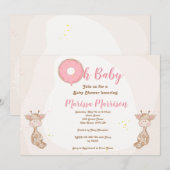 Oh Baby Donut Sprinkle Girl Baby shower Kaart (Voorkant / Achterkant)