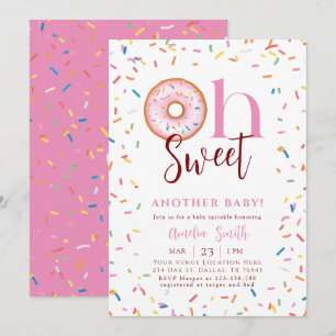 Oh Baby Donut Sprinkle Girl Baby shower Kaart
