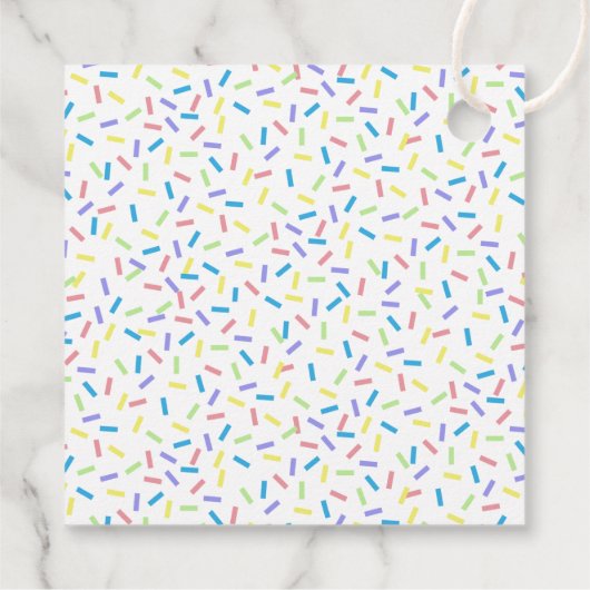 Oh Baby Donut Sprinkle Girls Baby shower Bedankjes Labels (Achterkant)