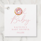 Oh Baby Donut Sprinkle Girls Baby shower Bedankjes Labels (Voorkant)