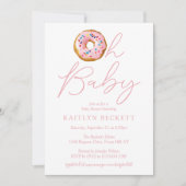 Oh Baby Donut Sprinkle Girls Baby shower Kaart (Voorkant)