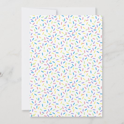 Oh Baby Donut Sprinkle Girls Baby shower Kaart (Achterkant)