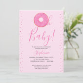 Oh Baby Donut Sprinkle Girl's Baby shower Kaart (Staand voorkant)