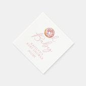 Oh Baby Donut Sprinkle Girls Baby shower Servet (Hoek)