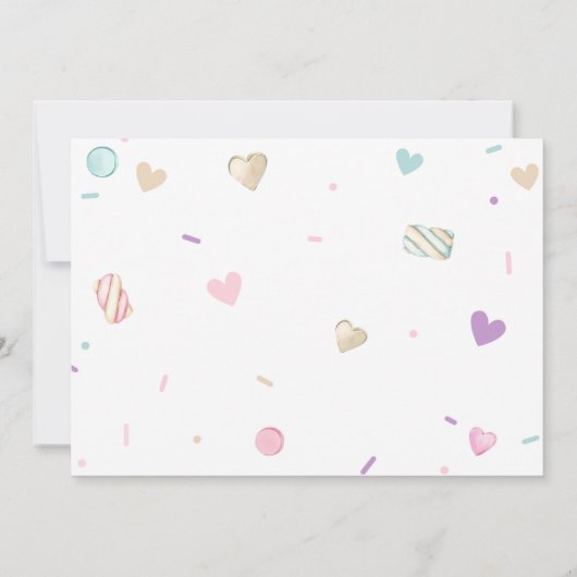 Oh Baby! Donut Sprinkle Meisjes Baby shower Foto Kaart (Achterkant)