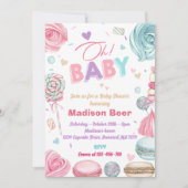 Oh Baby! Donut Sprinkle Meisjes Baby shower Kaart (Voorkant)