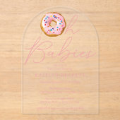 Oh Baby Donut Sprinkle Twin Girls Baby shower Acryl Uitnodigingen (Voorkant)